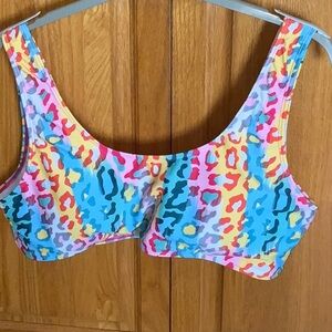 Animal Print Bikini Top